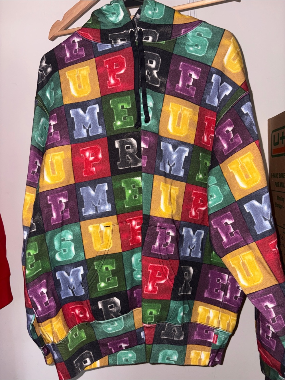 Supreme Multicolor Letter Block Hoodie